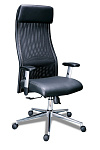 Кресло МГ18 RSJ Хром Паук (сетка черная + экокожа черная)